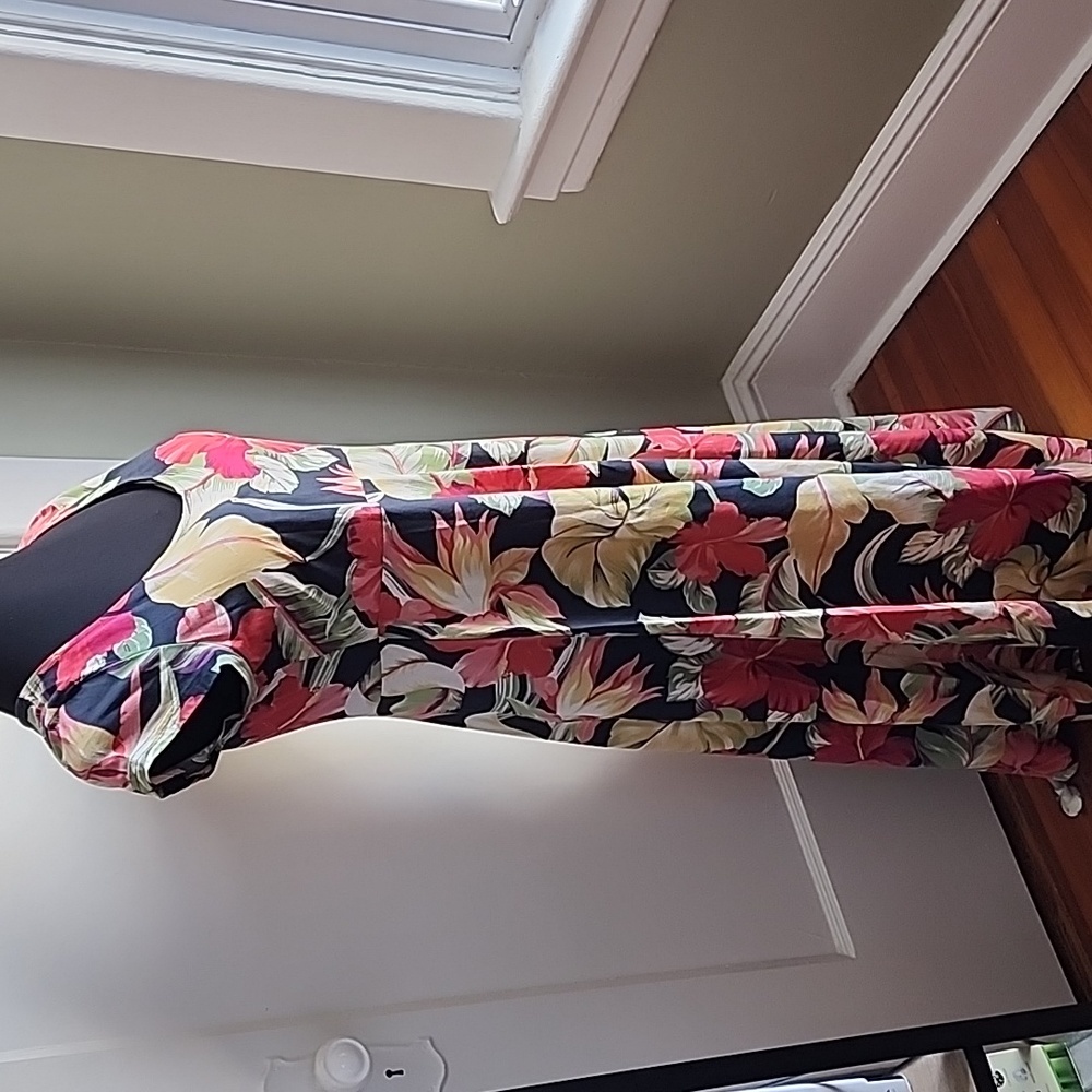 Tropical print cotton maxi dress - Picture 5 of 10
